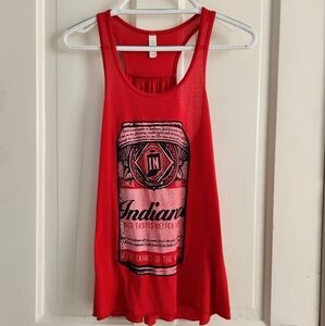 Indiana Tank Top Womens Sm, Beer Tastes Better Here, Back Home Again In Indiana